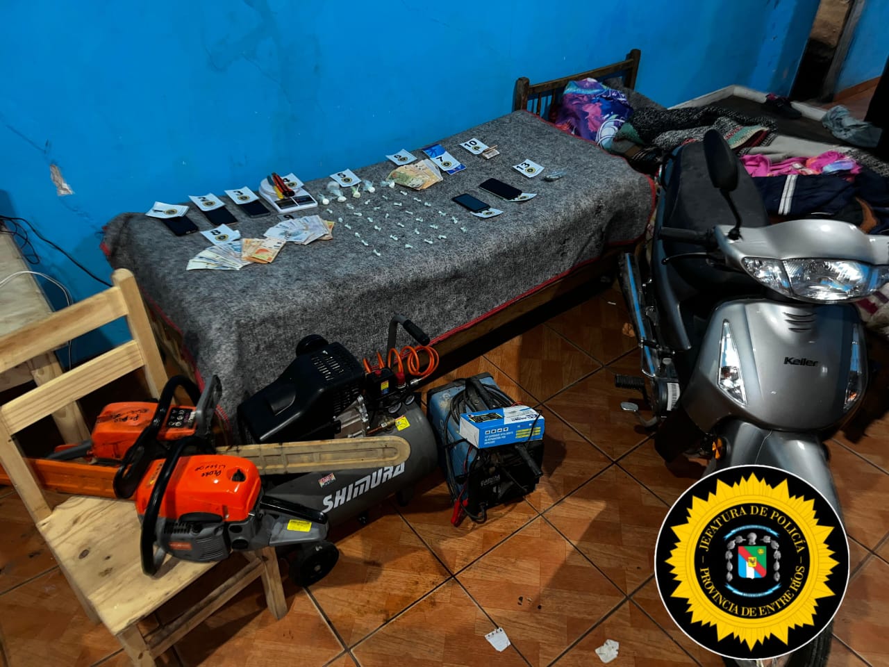 Operativo antidrogas en Basavilbaso: un detenido y secuestro de estupefacientes