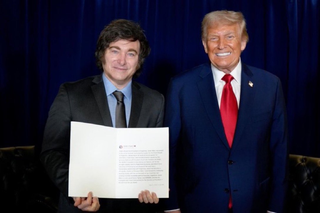 Fuerte apoyo de Trump a Milei