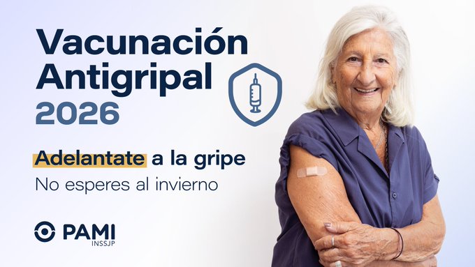 PAMI adelantó la campaña de vacunación antigripal 2026