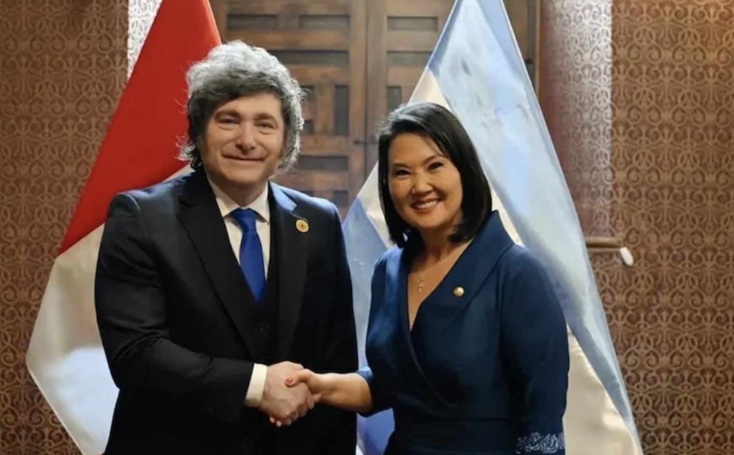 Javier Milei se reunió con Keiko Fujimori en Lima