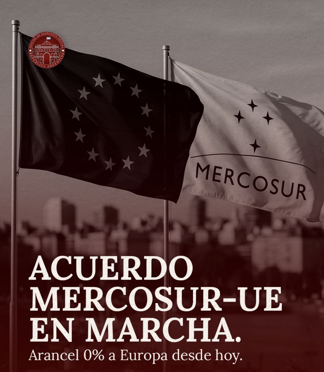 Comenzó a regir el acuerdo Mercosur-Unión Europea