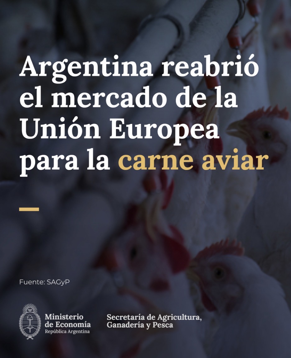 La Unión Europea reabre su mercado a la carne aviar Argentina