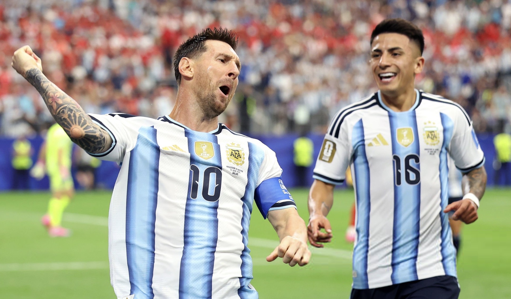 Argentina ganó con dos goles de Messi 