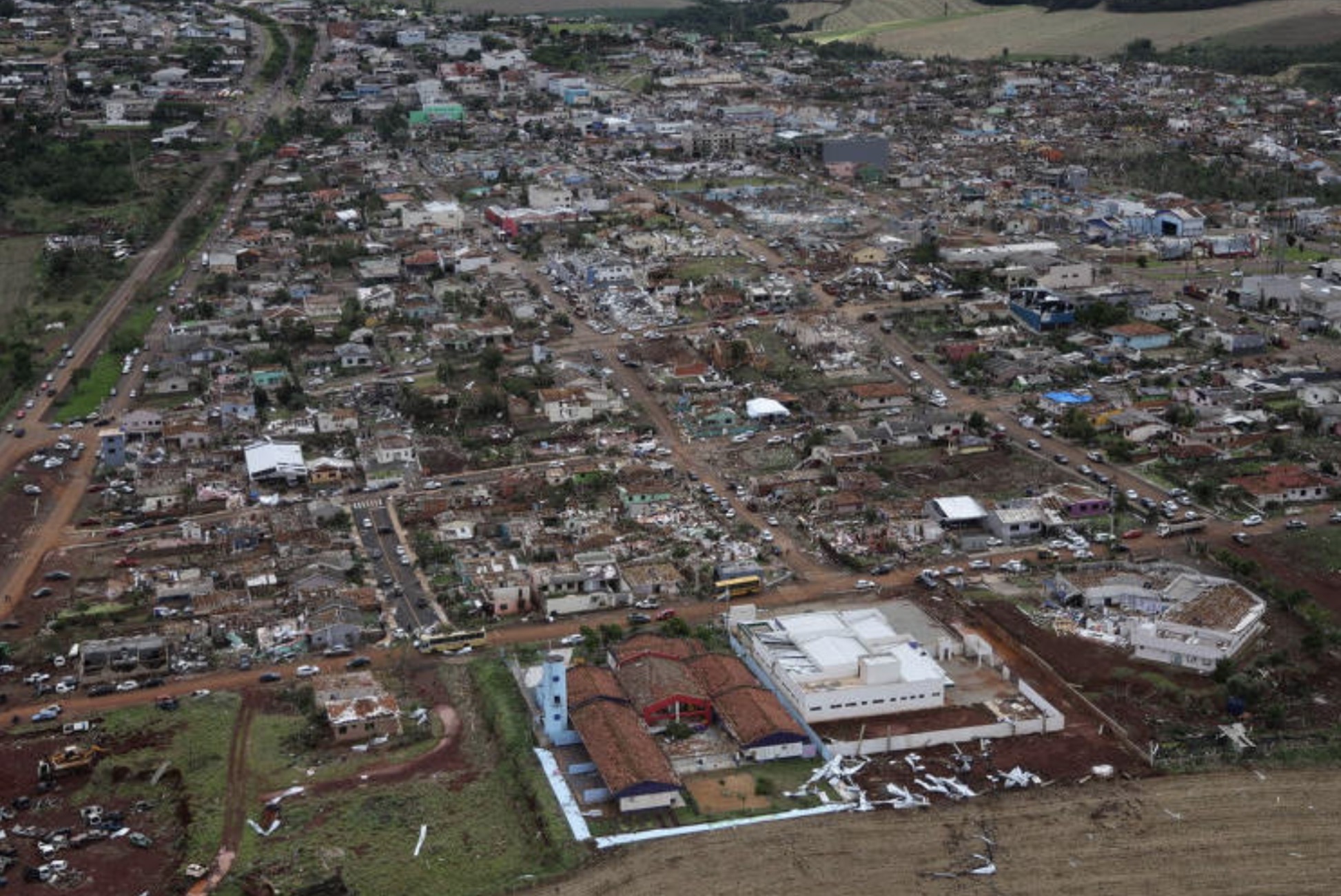 Tornado devastador en Brasil