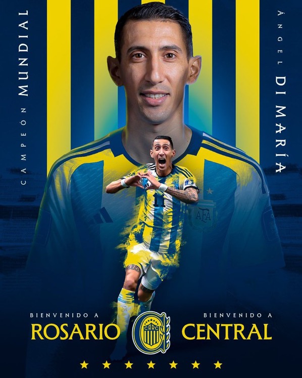 Di María regresa al fútbol argentino con la camiseta “Canalla”