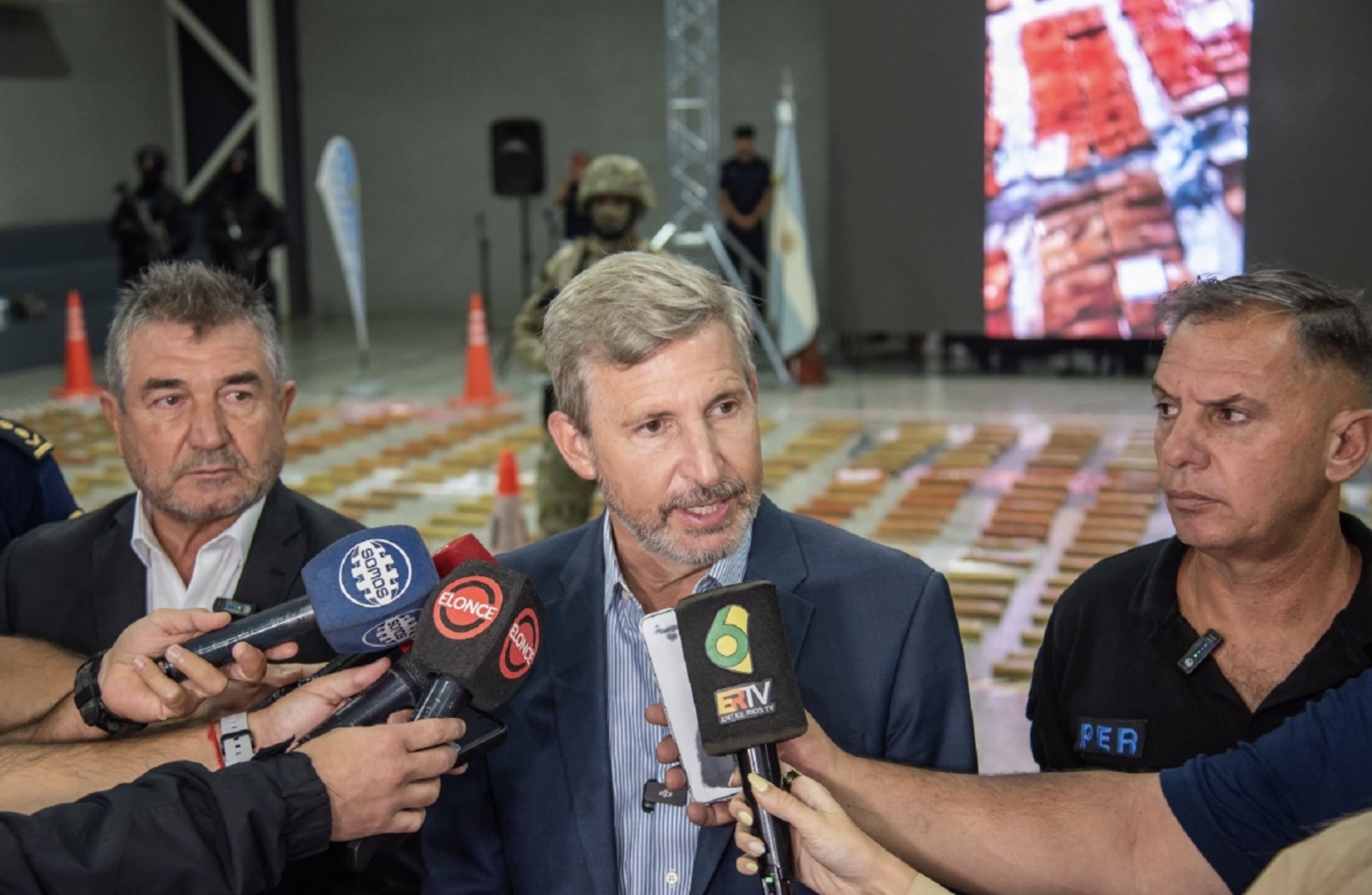 Frigerio resaltó el accionar policial que secuestró de 1.300 kilos de marihuana