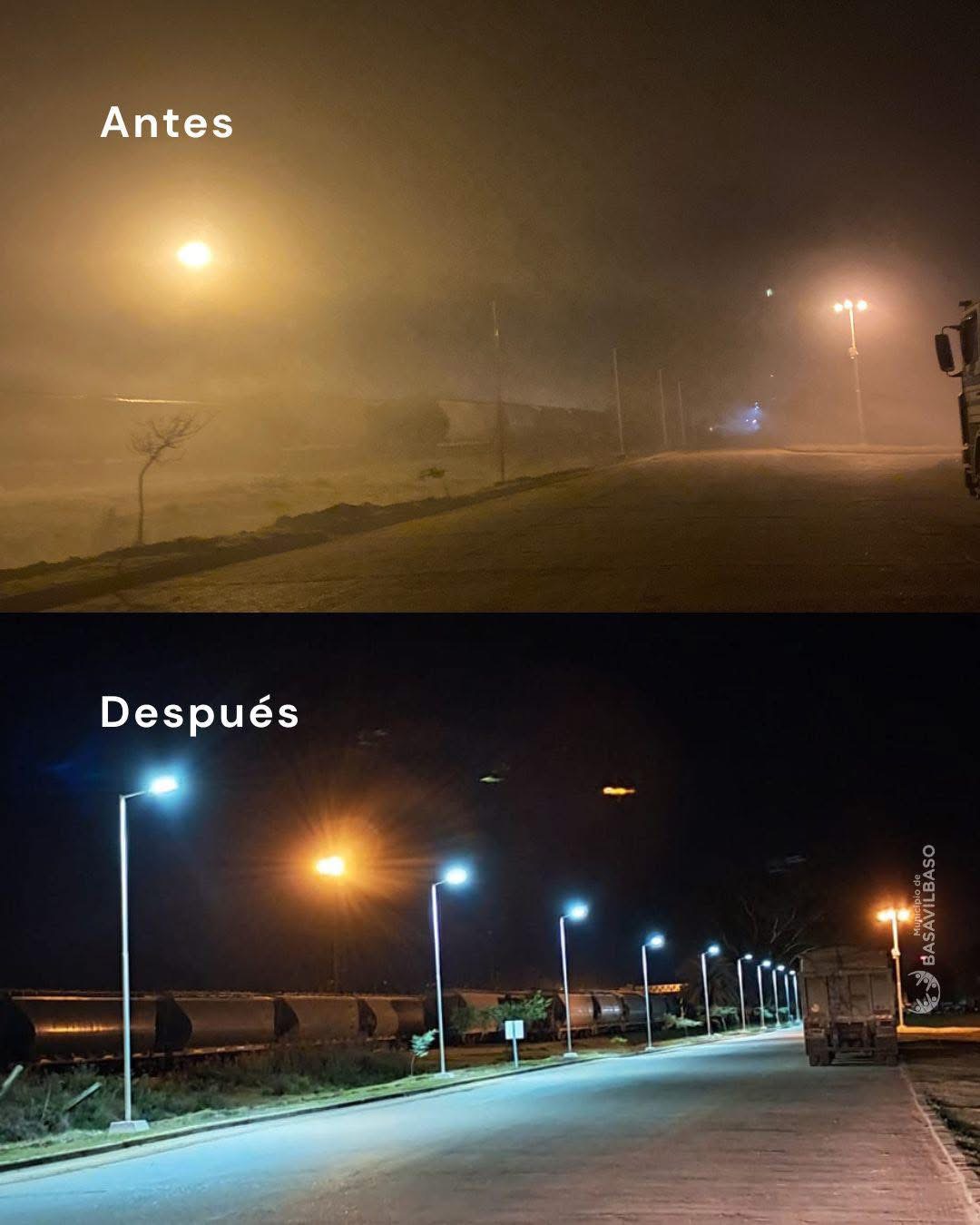 Avanza el plan de mejora del alumbrado público en Basavilbaso
