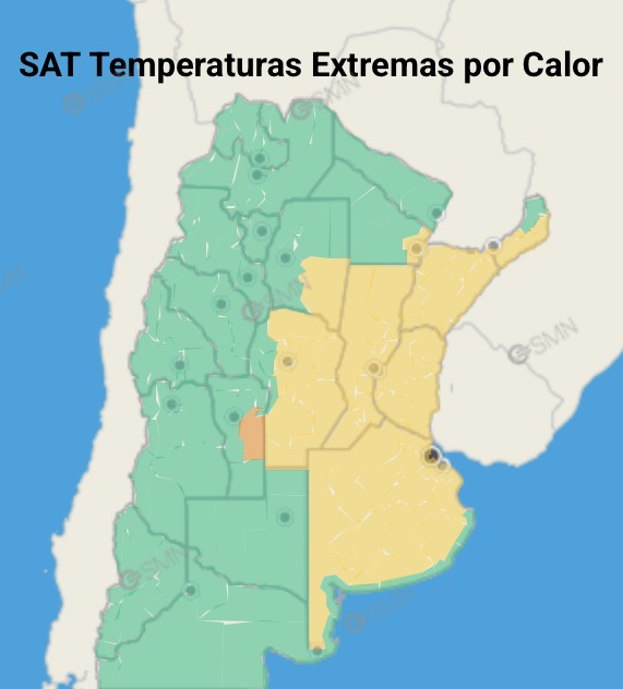 Renuevan la alerta amarilla por calor extremo en Entre Ríos