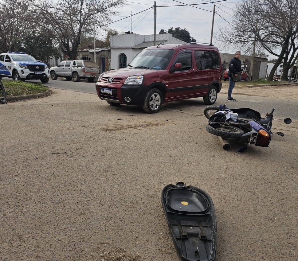Basavilbaso: una motociclista resultó lesionada tras un choque