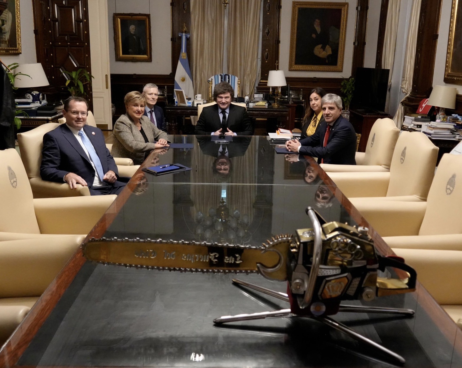 Milei se reunió con la titular del FMI en Casa Rosada