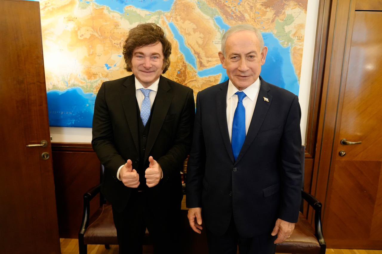 Netanyahu recibió a Milei en Jerusalén