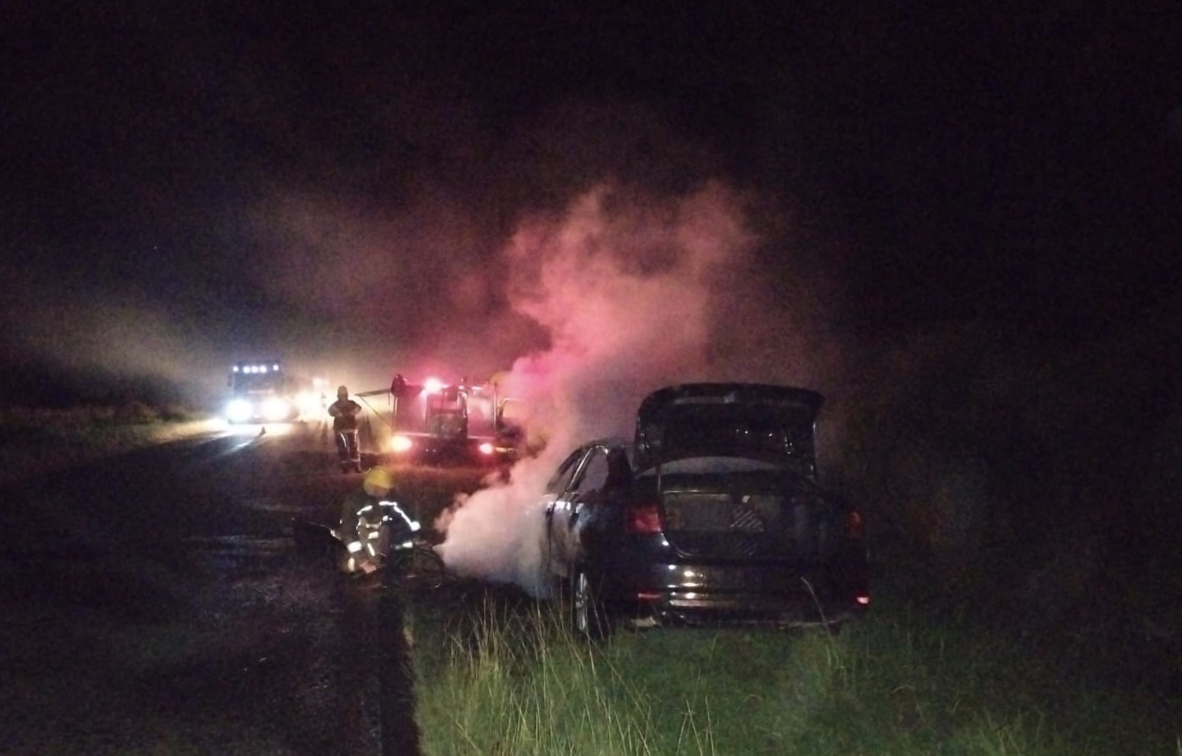 Se incendió un vehículo en Ruta 20