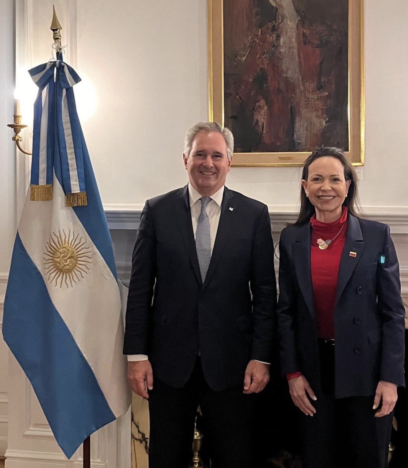 El Canciller Pablo Quirno se reunió con María Corina Machado