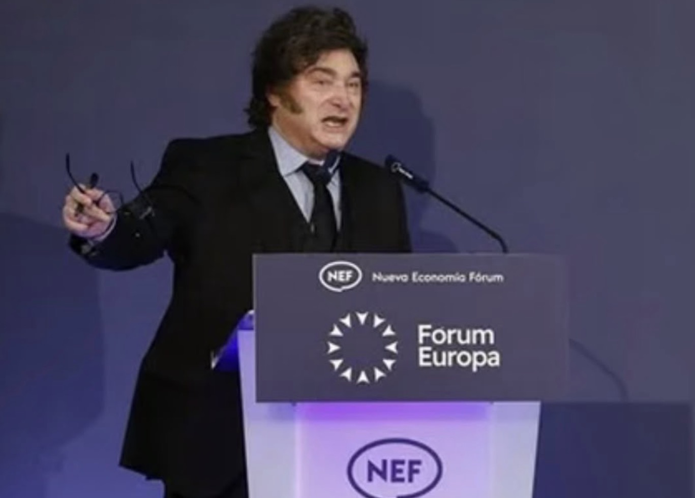 Milei volvió a apuntar contra Pedro Sánchez en España