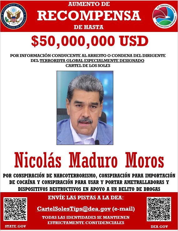 EE.UU. declara al Cartel de los Soles como organización terrorista