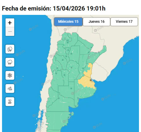 Renuevan alerta amarilla por tormentas