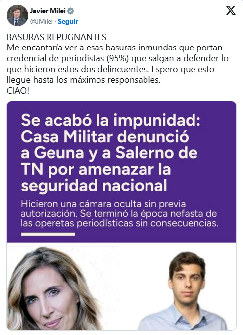 Denuncian a periodistas por grabar a escondidas en los pasillos de la Rosada