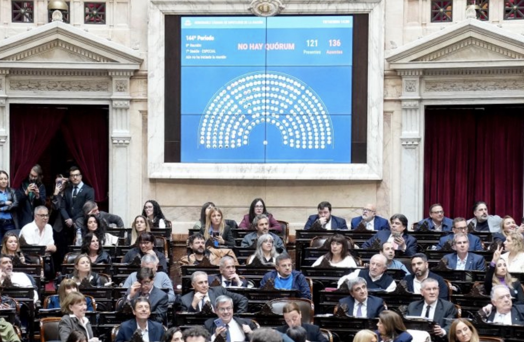 Diputados de la oposición no lograron quórum