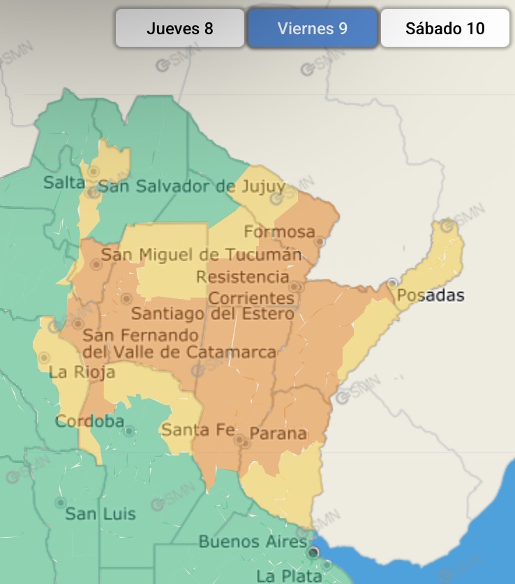 Alerta por tormentas severas