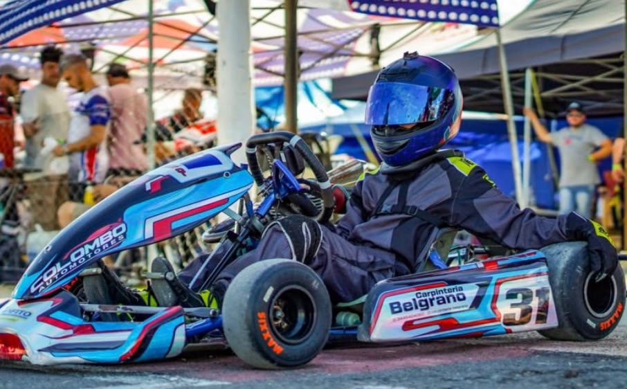 Santino Stüber completó una nueva final del Entrerriano de Karting en Villaguay