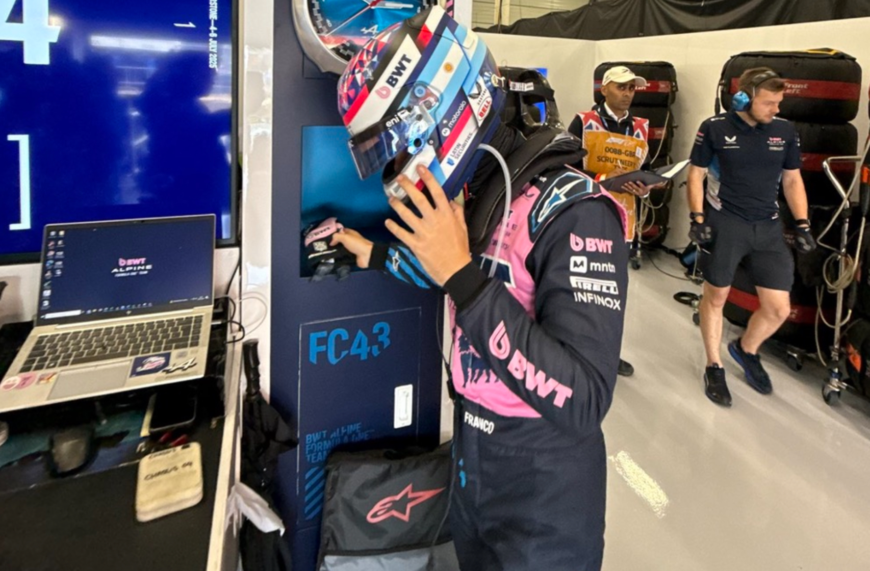 Franco Colapinto no pudo largar en Silverstone