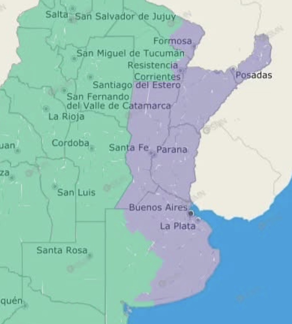 Alerta violeta por niebla en Entre Ríos