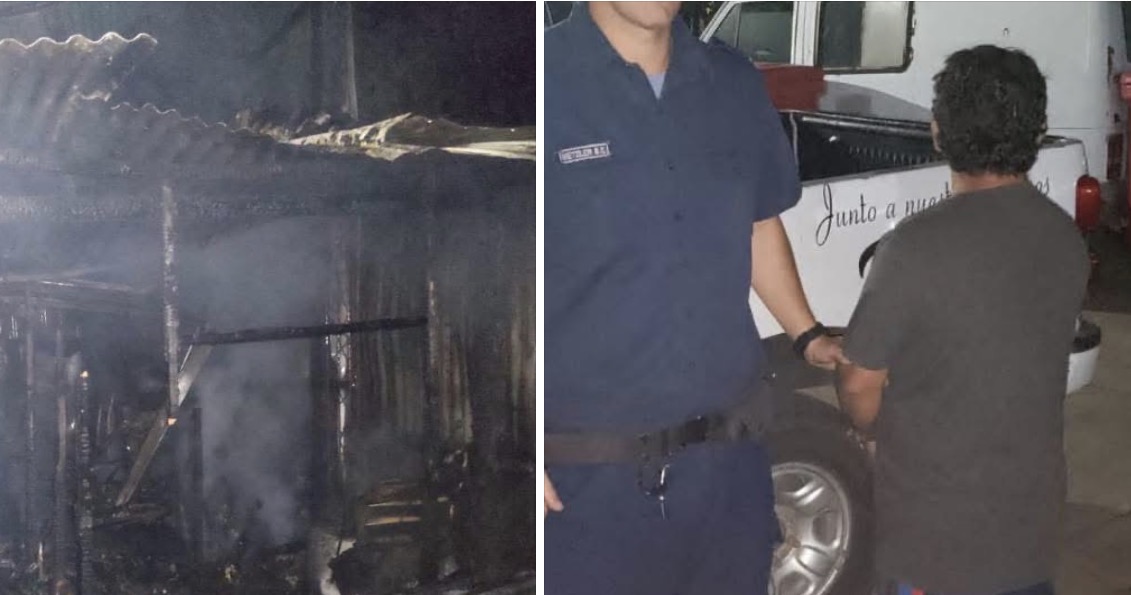 Un detenido por incendio que destruye totalmente una vivienda en Caseros