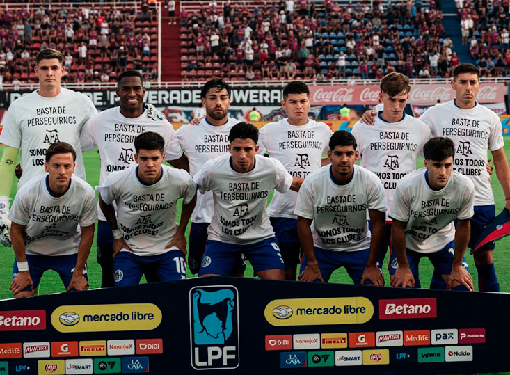Jugadores de San Lorenzo apoyaron el paro de la AFA