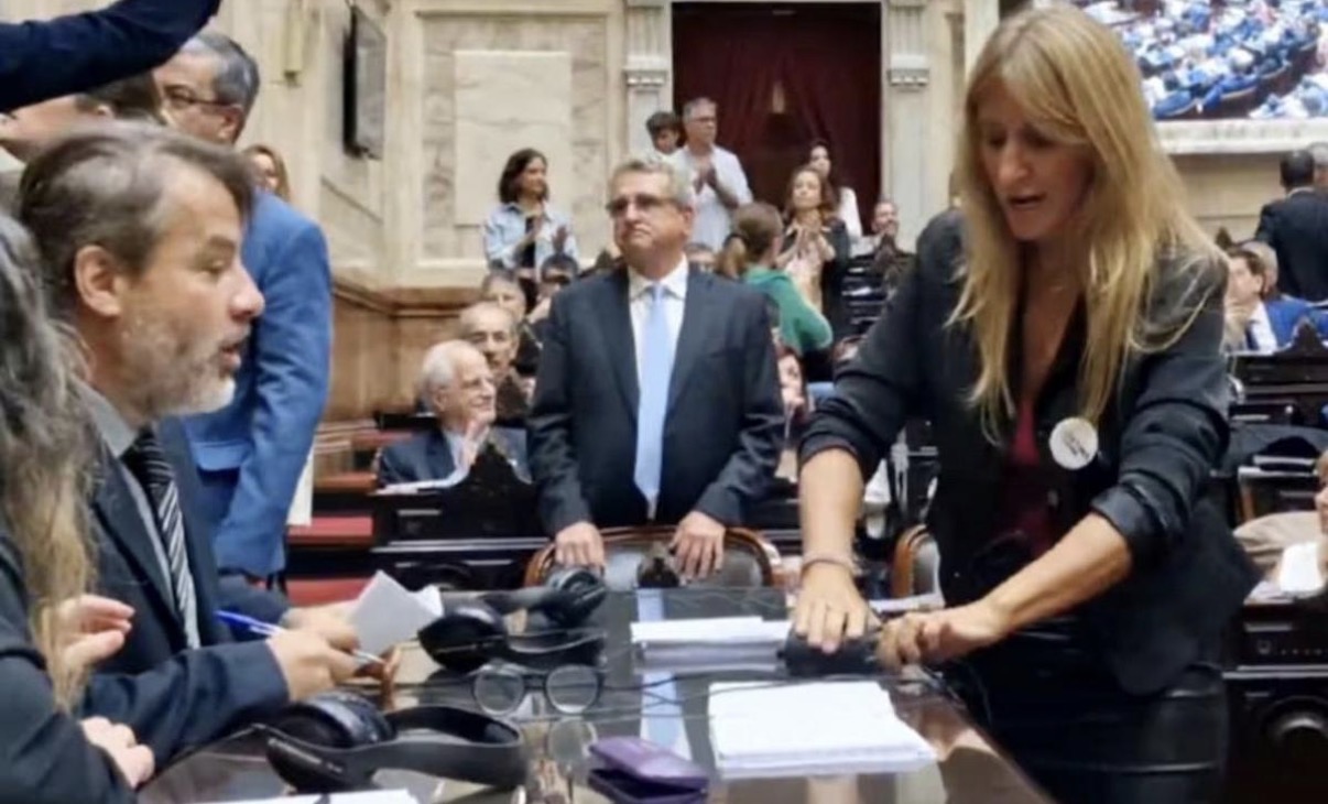 Diputada desenchufó micrófonos para interrumpir la sesión