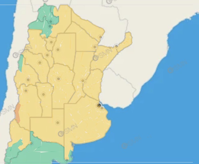 Alertan por posibles tormentas fuertes y vientos intensos en Entre Ríos