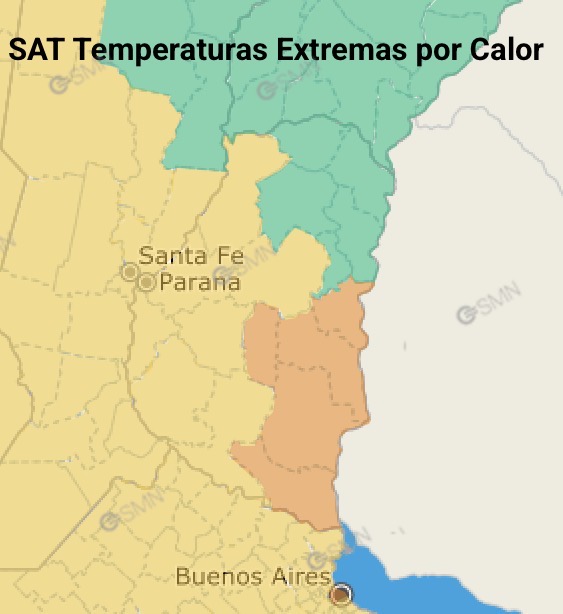 Renovaron alerta meteorológica por altas temperaturas