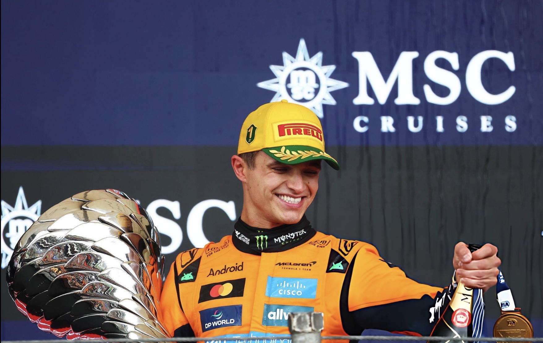 Lando Norris ganó en Interlagos y Colapinto terminó 15°