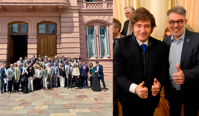 Milei encabezó un acto por el Día de las Iglesias Evangélicas