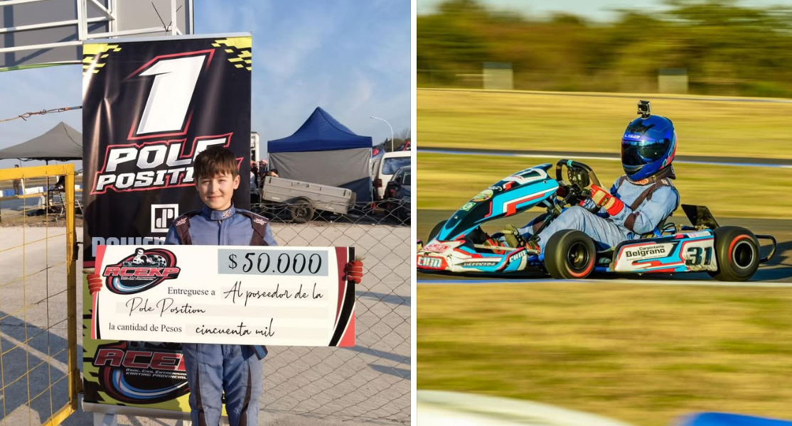 Santino Stüber brilló en Villaguay y largará primero en la Final del Entrerriano
