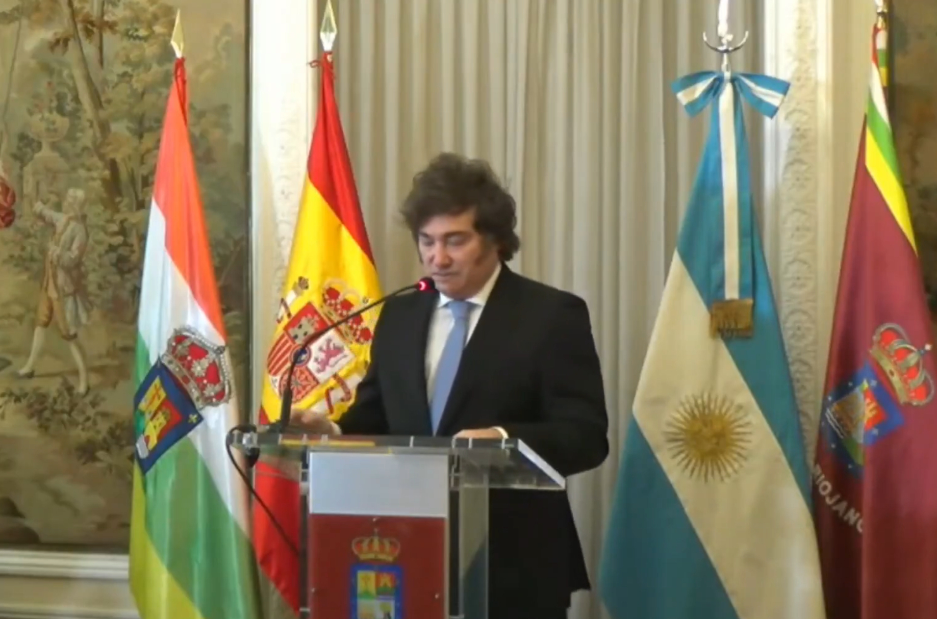 En Madrid, Milei respaldó a Israel y criticó al régimen iraní
