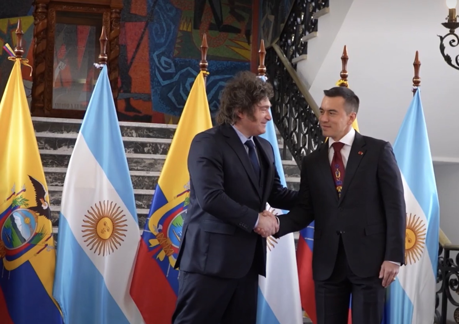 Javier Milei se reunió con el presidente Daniel Noboa