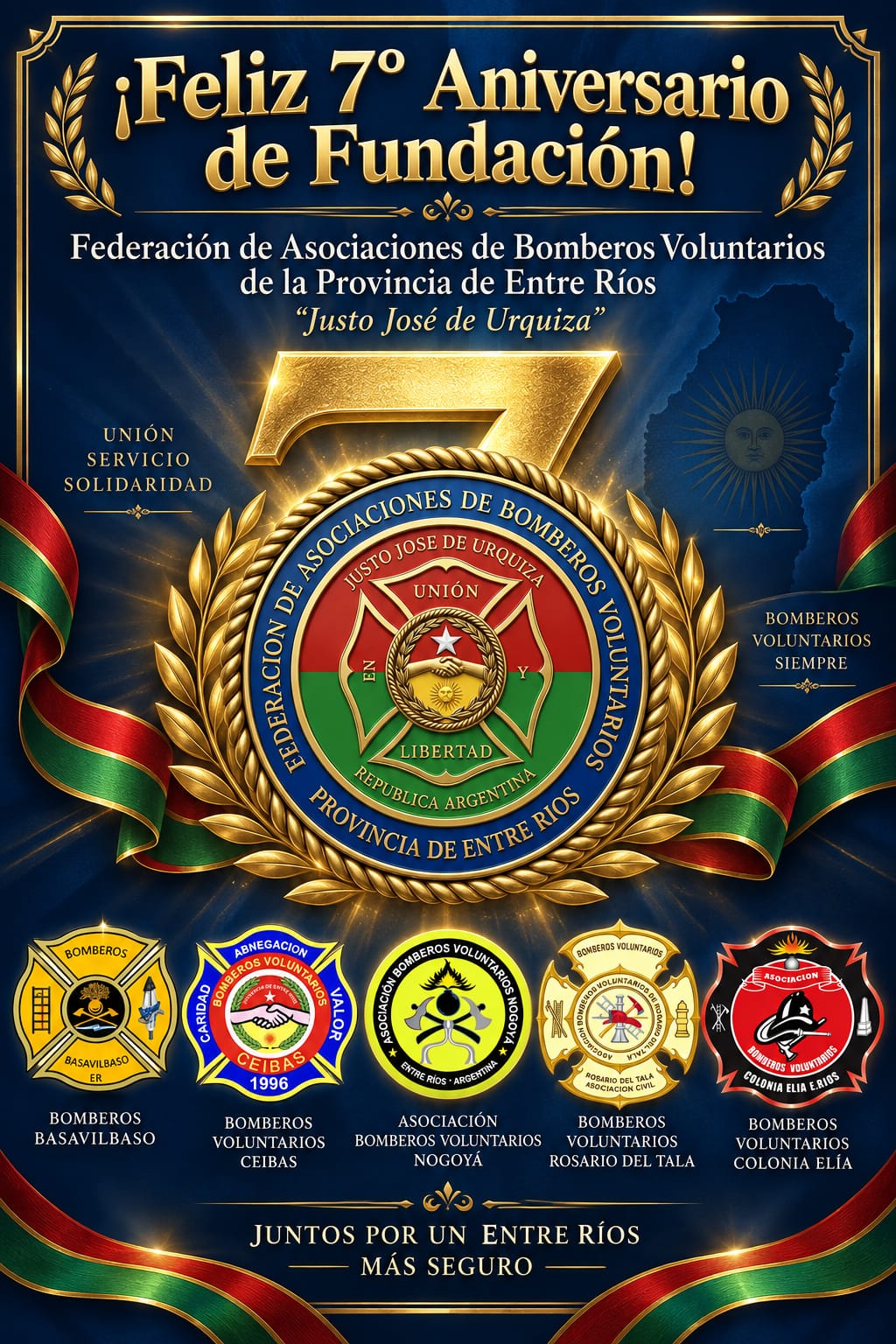Federación de Bomberos Voluntarios de Entre Ríos cumple 7 años