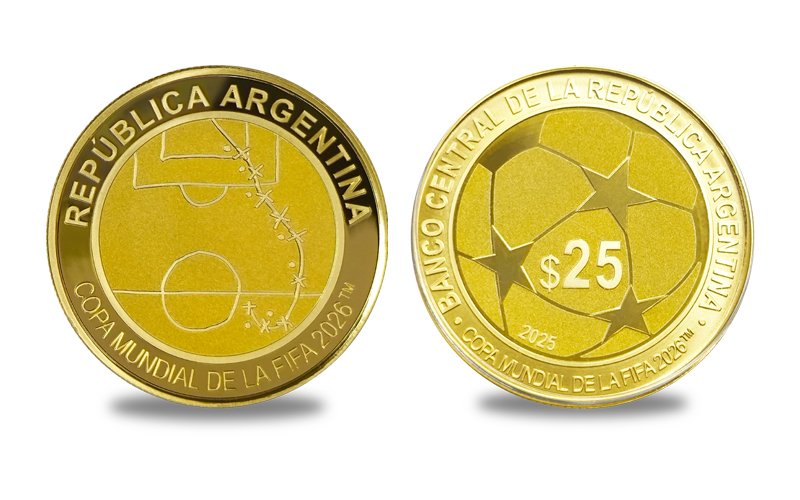 El BCRA homenajea a Maradona con monedas conmemorativas